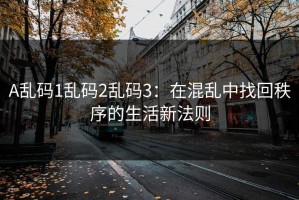 A乱码1乱码2乱码3：在混乱中找回秩序的生活新法则
